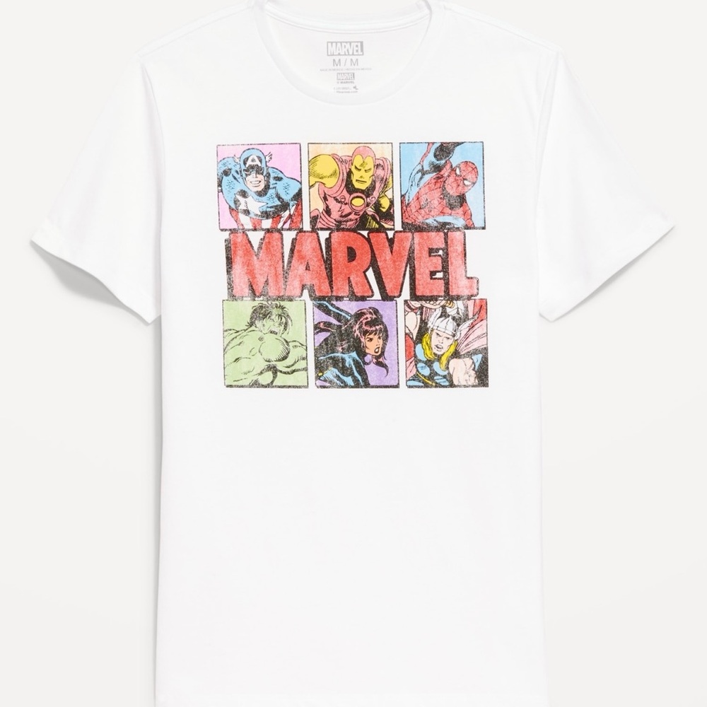 Marvel Graphic Tee Shirt Old Navy Men’s Size Large Spider-Man Captain America - Picture 1 of 6